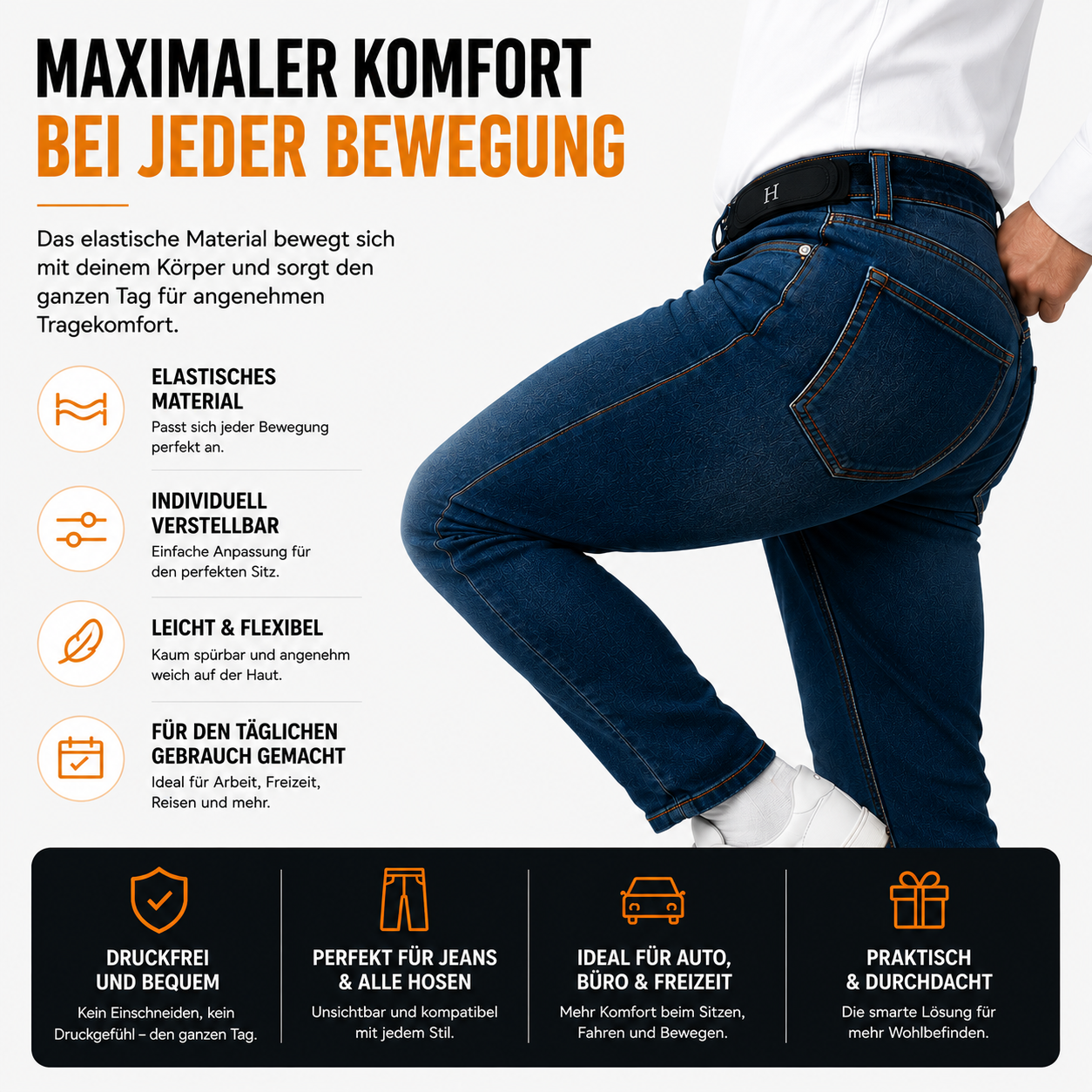 ComfortClip – Der Gürtel ohne Druck