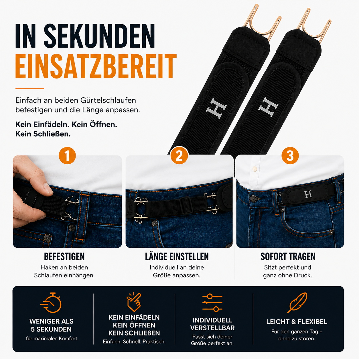 ComfortClip – Der Gürtel ohne Druck